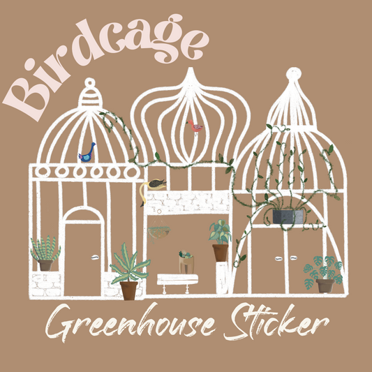 Birdcage Greenhouse Suncatcher Decal Sticker