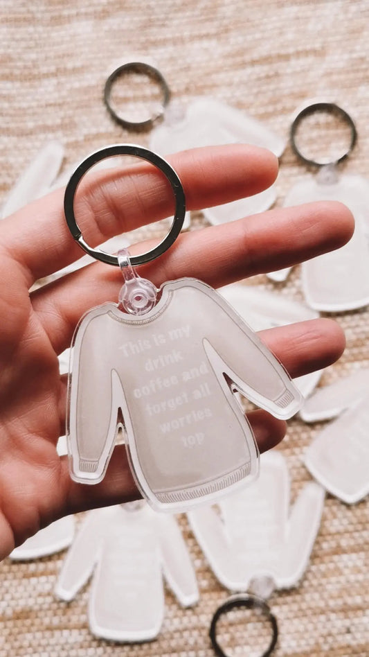 Acrylic Sweatshirt Crewneck Keychain